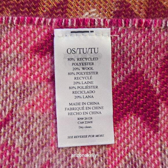 NWOT Faherty x B. Yellowtail Bright Star Scarf in Fuchsia Berry - Picture 13 of 13